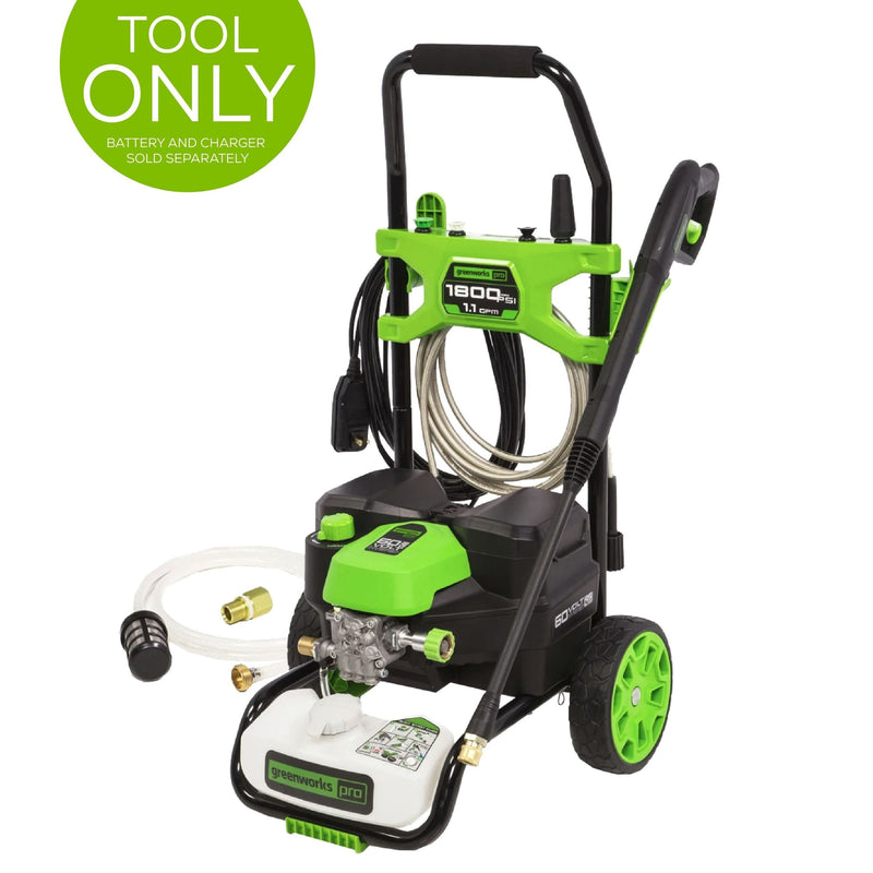 60V 1800PSI 1.2GPM Hybrid AC/DC Pressure Washer, Tool Only N0N6