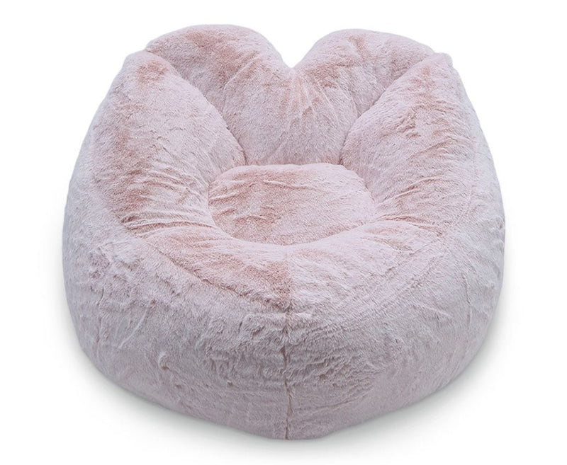 Kids' Plush Pink Heart Chair C7J1
