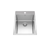 Brookmore Drop in Single Bowl 1-Hole Kitchen Sink, 15.9-in x 20.9-in x 9-in, Stainless Steel J0T6 - product image 1