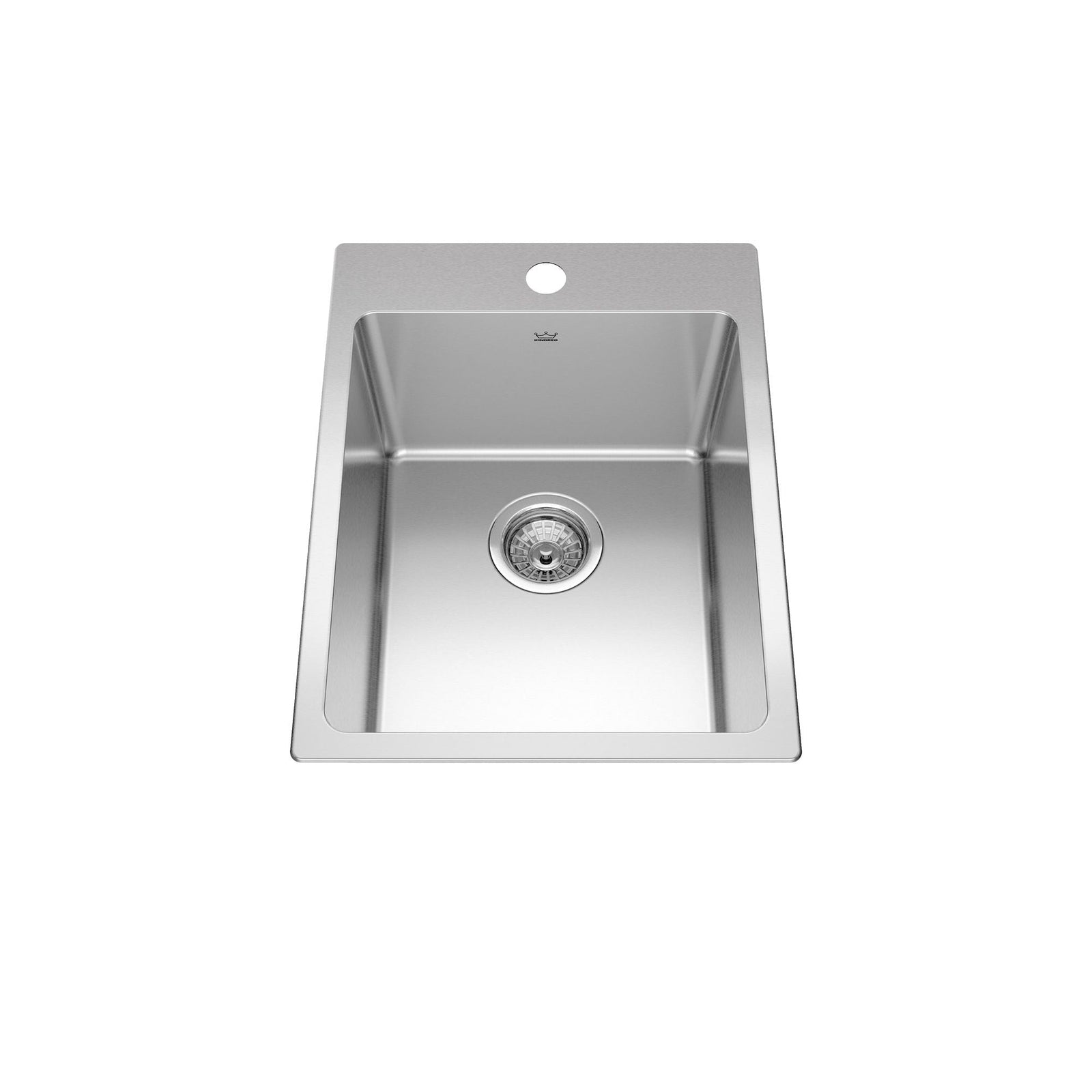 Brookmore Drop in Single Bowl 1-Hole Kitchen Sink, 15.9-in x 20.9-in x 9-in, Stainless Steel J0T6 - product image 1