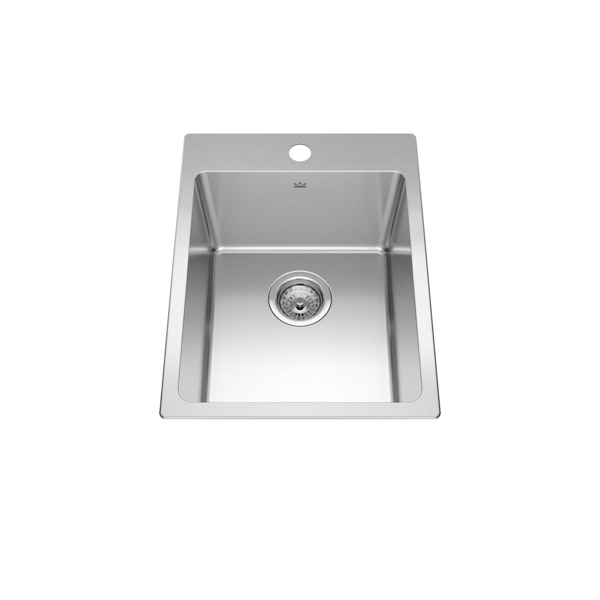 Brookmore Drop in Single Bowl 1-Hole Kitchen Sink, 15.9-in x 20.9-in x 9-in, Stainless Steel J0T6 - product image 2