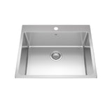Brookmore Drop in Single Bowl 1-Hole Kitchen Sink, 25-in x 20.9-in x 9-in, Stainless Steel X0H1 - product image 1