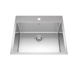 Brookmore Drop In Single Bowl 1-Hole Kitchen Sink, 25-in x 22-in x 9-in, Stainless Steel O8W9 - product image 1