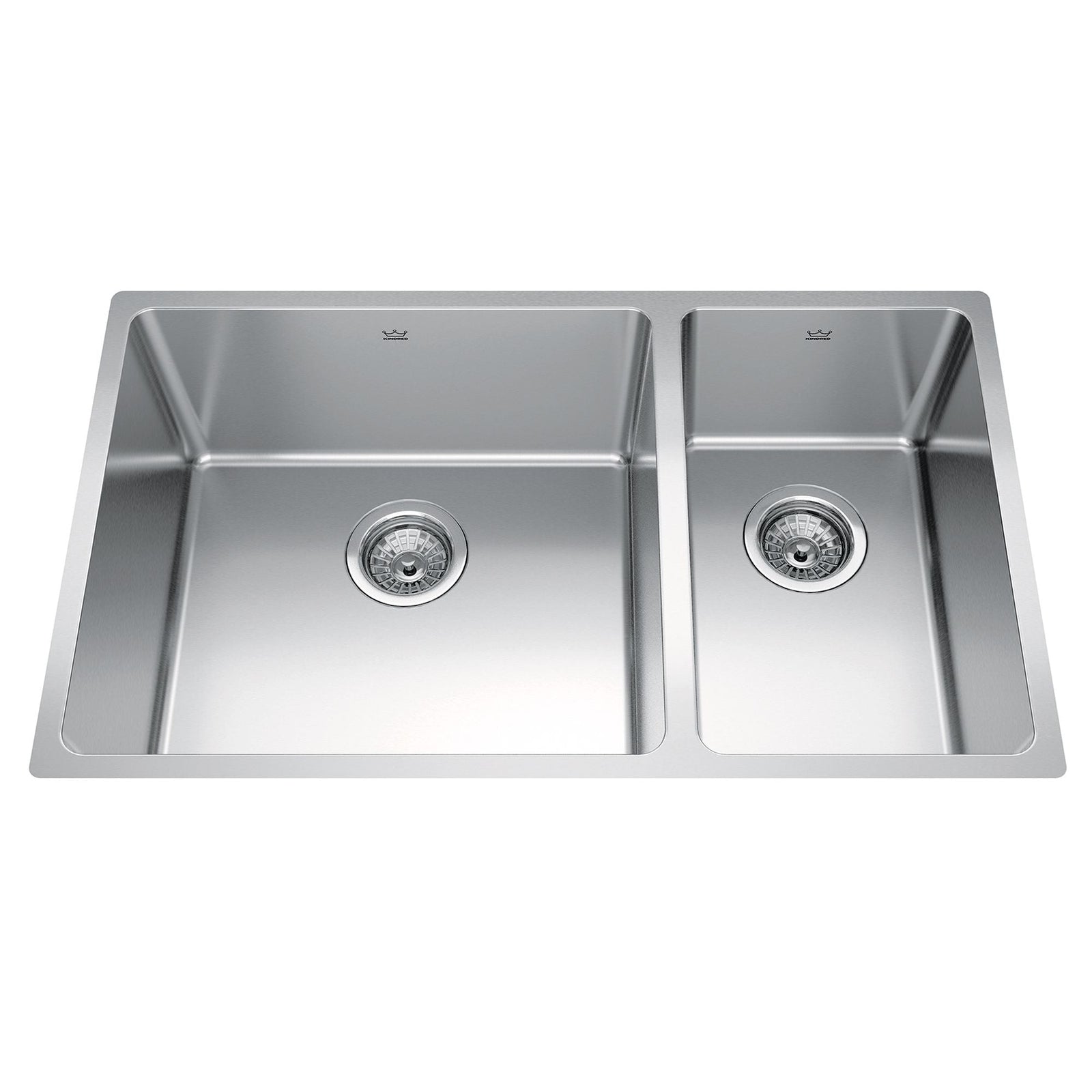 Brookmore Undermount Combination Bowl Kitchen Sink, 30.5-in x 18.1-in x 9-in, Stainless Steel Z5J6 - product image 1