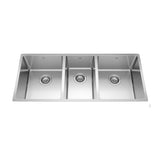 Brookmore Undermount Triple Bowl Kitchen Sink, 41.5-in x 18.1-in x 9-in, Stainless Steel D0H7 - product image 1