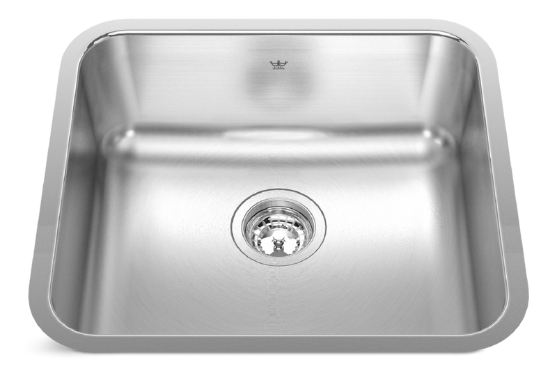 Steel Queen Undermount Single Bowl Kitchen Sink, 19.75-in x 17.75-in x 8-in, Stainless Steel V2R7