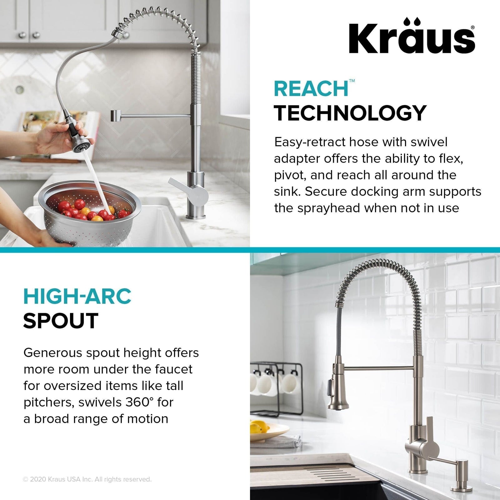 Britt Commercial Style Pull-Down Single Handle Kitchen Faucet, Matte Black A1X3 - product image 3