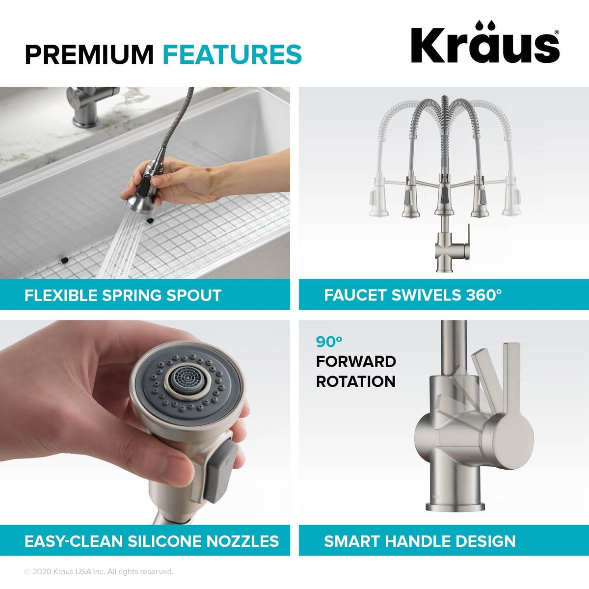 Britt Commercial Style Pull-Down Single Handle Kitchen Faucet, Matte Black A1X3 - product image 4