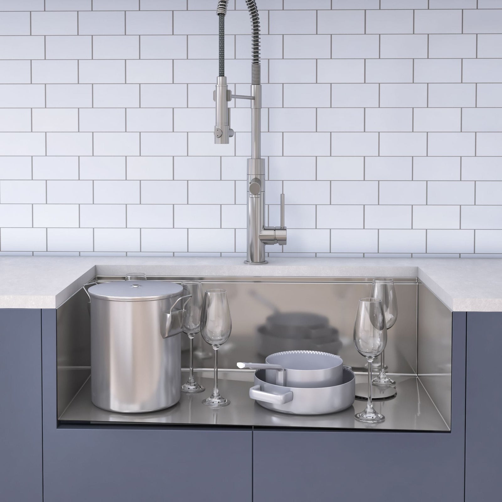 Kore Undermount Stainless Steel Single Bowl Kitchen Sink with Add-Ons, 27x19x11-in A2P8 - product image 2