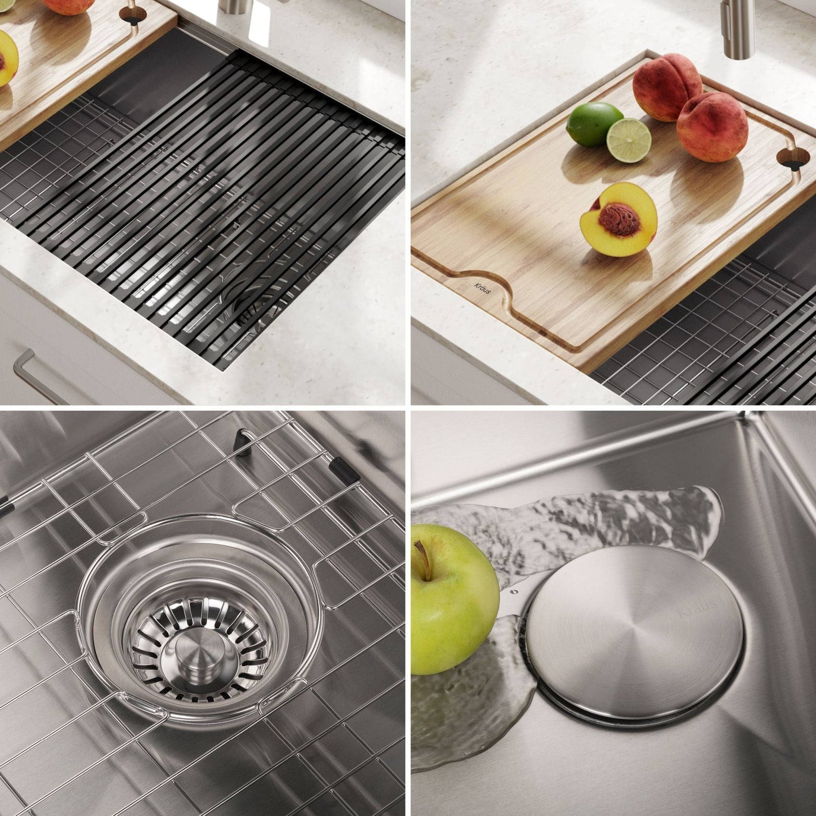 Kore Undermount Stainless Steel Single Bowl Kitchen Sink with Add-Ons, 27x19x11-in A2P8 - product image 6