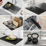 Kore Undermount Stainless Steel Single Bowl Kitchen Sink with Add-Ons, 27x19x11-in A2P8 - product image 8