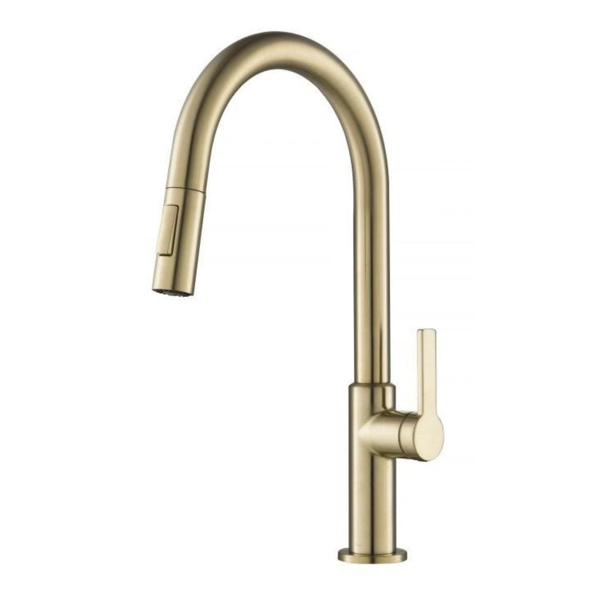 Oletto Single Handle Pull-Down Kitchen Faucet, Spot Free Antique Champagne Bronze L8M1 - product image 1