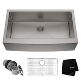 Standard PRO Apron Front Farmhouse Stainless Steel Single Bowl Kitchen Sink, 36x21x10-in P1Z2 - product image 1