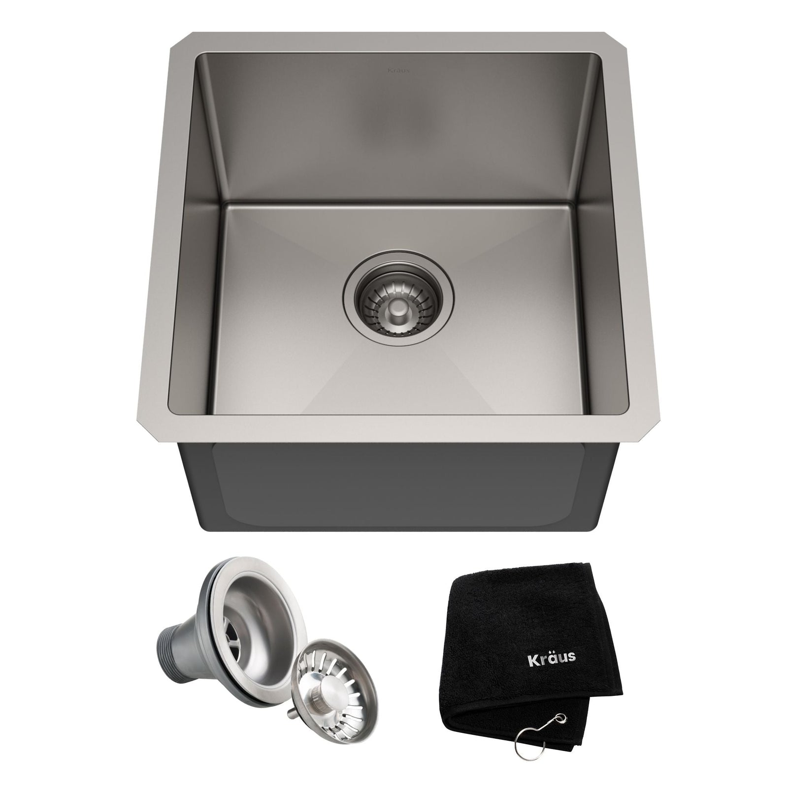Standard PRO Undermount Stainless Steel Single Bowl Bar Sink, 17x17x11-in R2H2 - product image 1