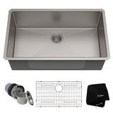 Standard PRO Undermount Stainless Steel Single Bowl Kitchen Sink, 32x19x10-in P8K7 - product image 1