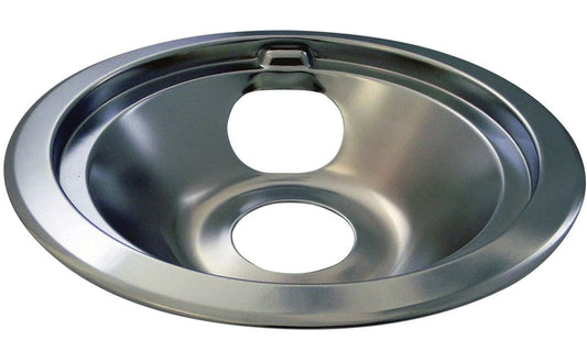 62241 GE Stove Shallow-Draw Drip Pan with Trim Ring, Dishwasher Safe, Bright Chrome, 6-in Z7H4 - product image 1
