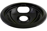 62243 Porcelain Stove Drip Pan with Trim Ring, Dishwasher Safe, Black, 6-in N4C4 - product image 1