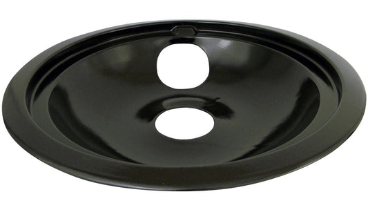 62248 GE Porcelain Stove Shallow-Draw Drip Pan with Trim Ring, Black, 8-in U9Z6 - product image 1