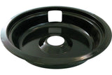 62490 Universal Porcelain Stove Deep-Draw Drip Pan with Trim Ring, Black, 8-in E8E3 - product image 1