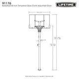 In-Ground Crank Adjust Bolt Down Outdoor Basketball Hoop, 50-in A5G9 - product image 5