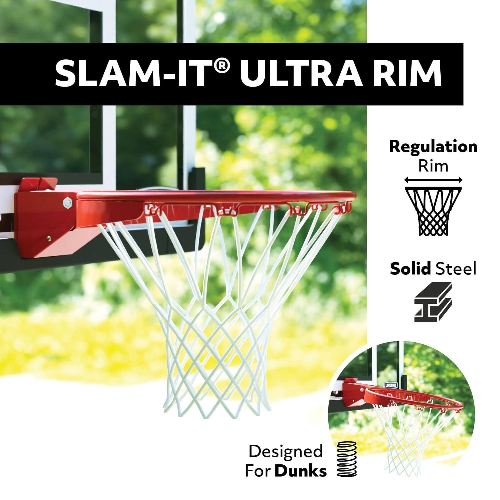 In-Ground Crank Adjust Bolt Down Outdoor Basketball Hoop, 50-in A5G9 - product image 6