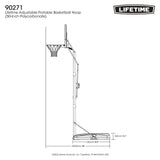 Portable Adjustable Basketball Backboard, Hoop & Net System, 50-in F0W4 - product image 7