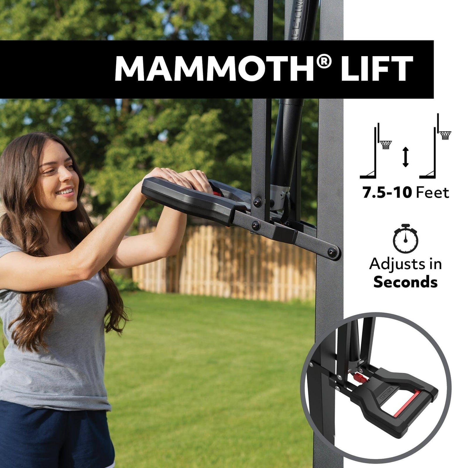 Portable Adjustable In-Ground Mammoth Bolt Down Outdoor Basketball Hoop, 54-in P1K7 - product image 6