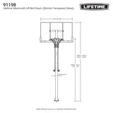 Portable Adjustable In-Ground Mammoth Bolt Down Outdoor Basketball Hoop, 54-in P1K7 - product image 7
