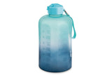 Motivational Water Bottle, 3.7 L, Jumbo-Size, Ombre Blue, with Leakproof Lid A5I7 - product image 1