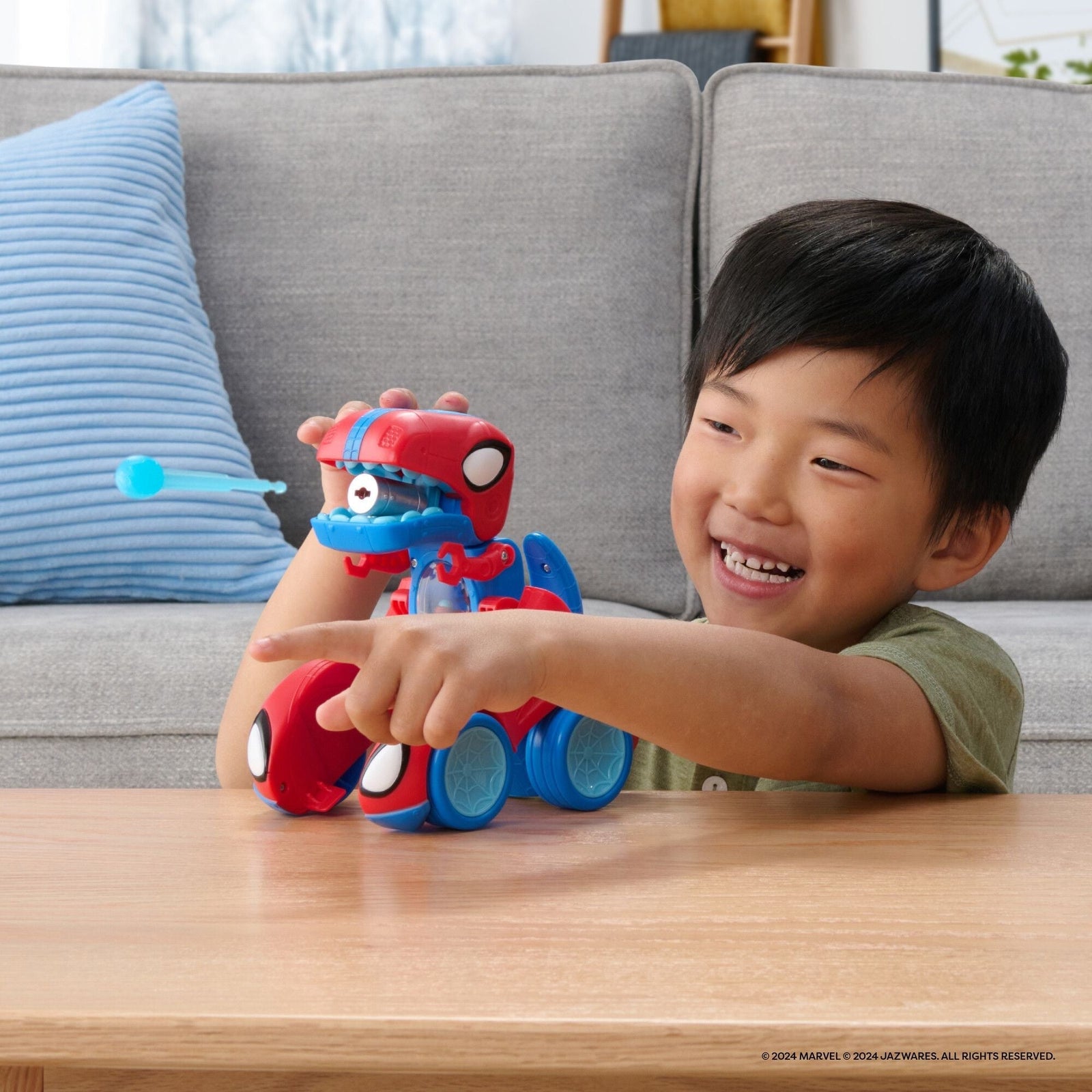 Spidey & His Amazing Friends Spidey-Rex Racer Vehicle, 2-in-1, Darts Included, Ages 3+ U0U4 - product image 8