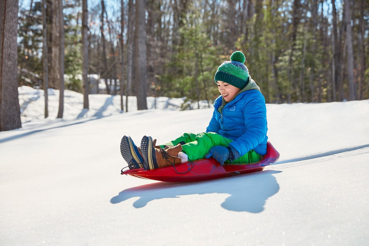 Blitz Kids' 1-Person Plastic Winter Snow Sled/Toboggan with Brakes & Tow Rope O3T5 - product image 5