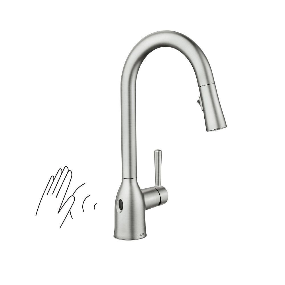 Adler Single Handle Kitchen Faucet with Motionsense, Spot Resist Stainless K0J6 - product image 2