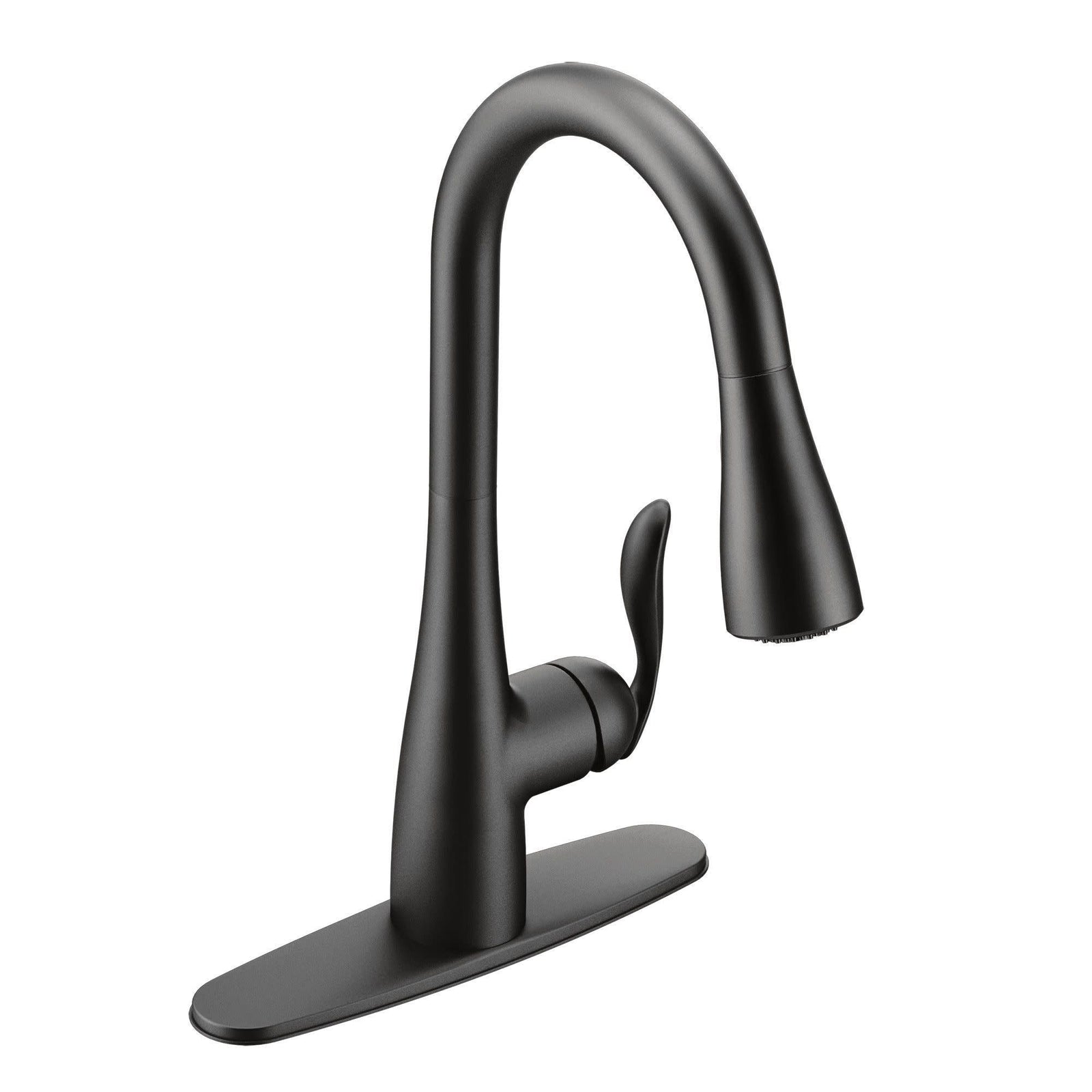 Arbor Single Handle Modern Pull Down Kitchen Faucet with Reflex & Power Clean, Matte Black V2M6 - product image 1