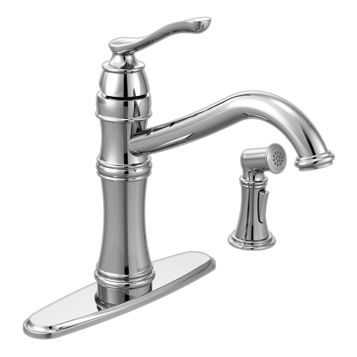 Belfield Single Handle High Arc Kitchen Faucet with Side Sprayer, Chrome D0Y3 - product image 1