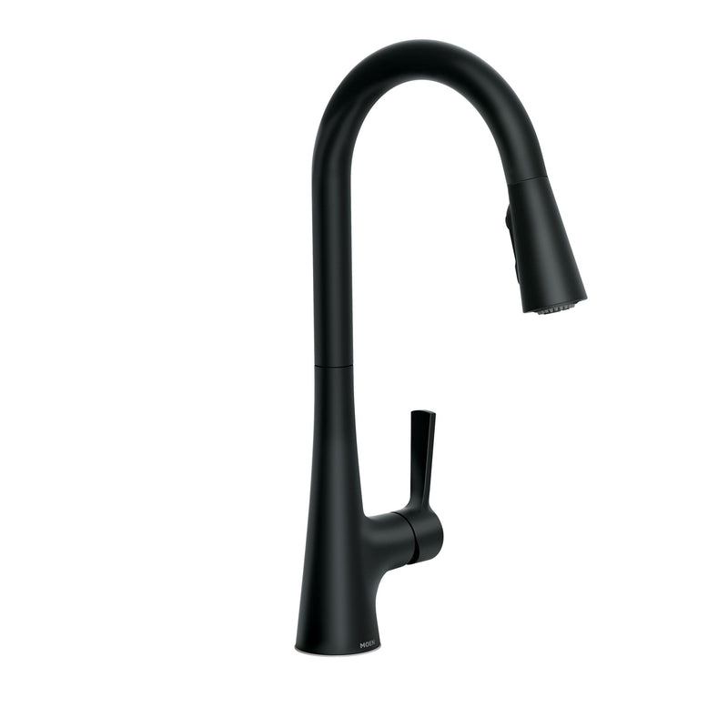 Mikah 1-Handle Pull Down Kitchen Faucet, Matte Black N6Q3