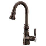 Weymouth Single Handle High Arc Pull Down Sprayer Kitchen Faucet with Power Clean, Oil Rubbed Bronze G2C1 - product image 1