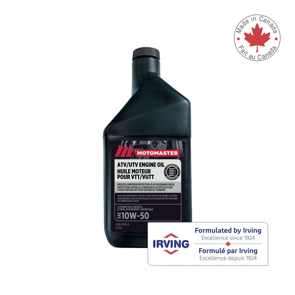 4-Stroke Synthetic ATV/UTV Engine Oil 10W50, 946-mL L2T5 - product image 3
