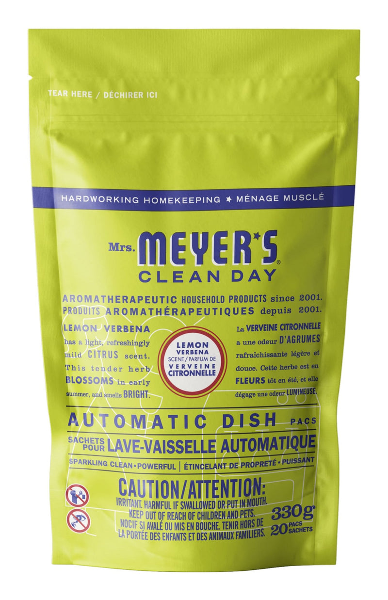 Meyers Automatic Dishwasher Detergent Tabs, Lemon Verbena Scent, 20-pk K7D5