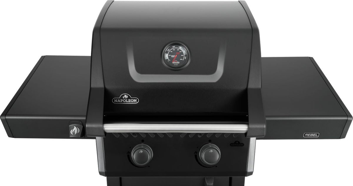 Rebel 365 2-Burner LP Gas BBQ, Matte Black X4H7 - product image 2