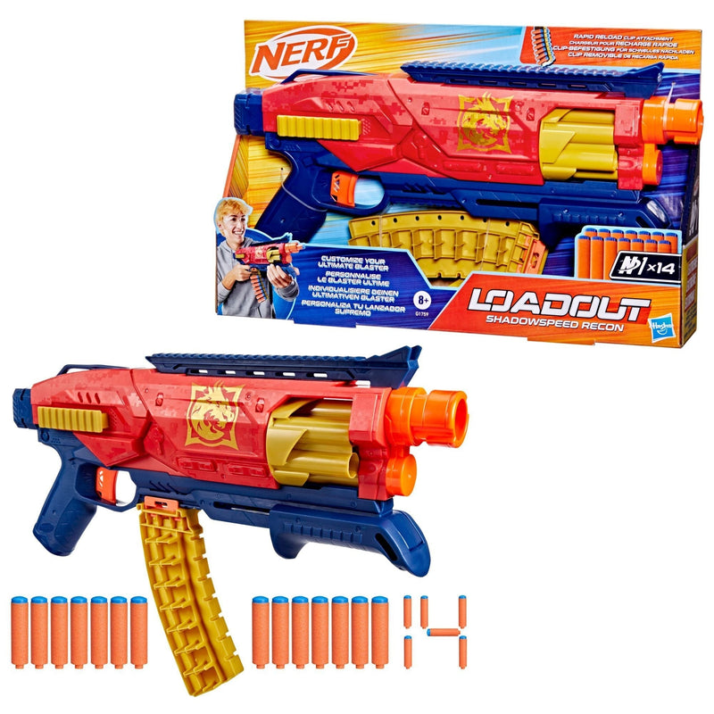 Loadout Shadowspeed Recon Dart Blaster with Dart Storage Attachment and 14 N1 Darts K7O2