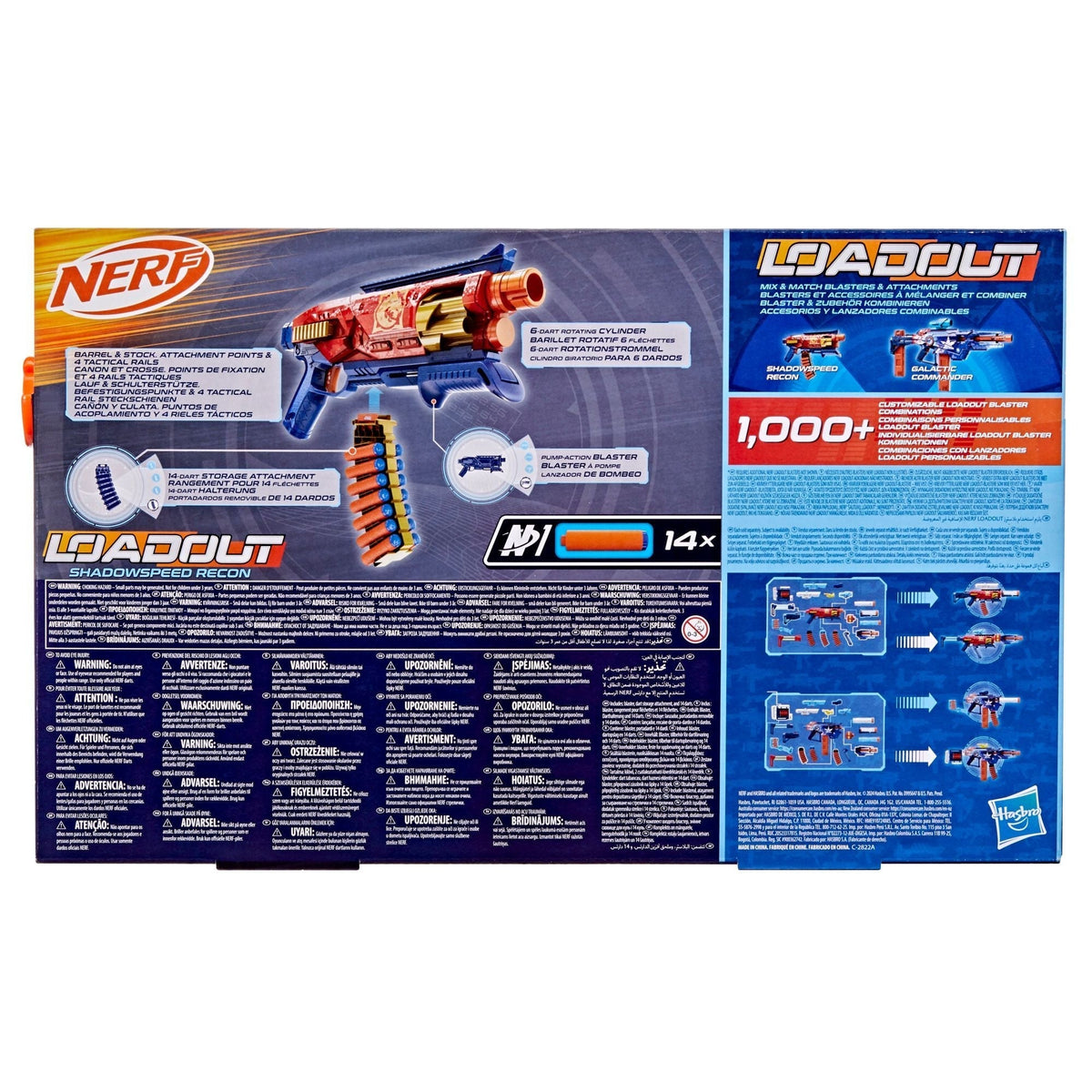 Loadout Shadowspeed Recon Dart Blaster with Dart Storage Attachment and 14 N1 Darts K7O2 - product image 3
