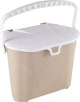 Plastic Compost Bin with Handle, White/Beige, 7-L V0R3 - product image 1