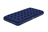 Flocked Top Twin Single-High Inflatable Air Mattress/Airbed with Repair Kit, Blue A3A6 - product image 1