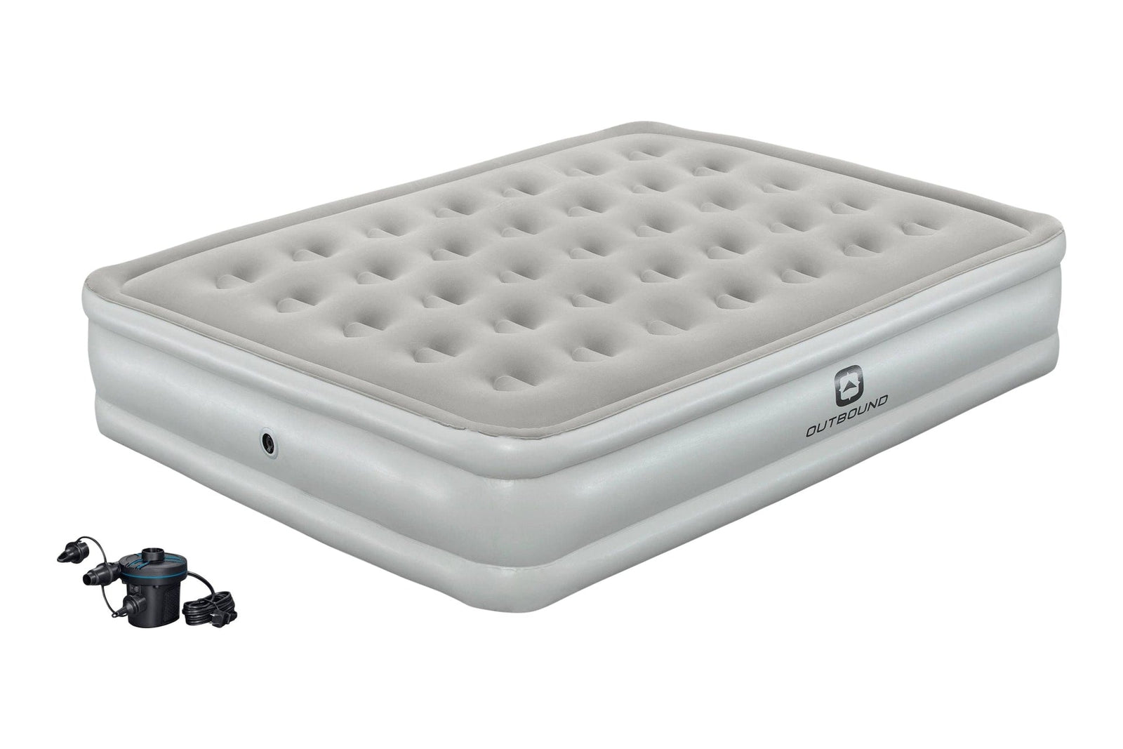 Queen Flocked Double-High Inflatable Air Mattress/Airbed with 110V Pump & Carry Bag D3A0 - product image 1