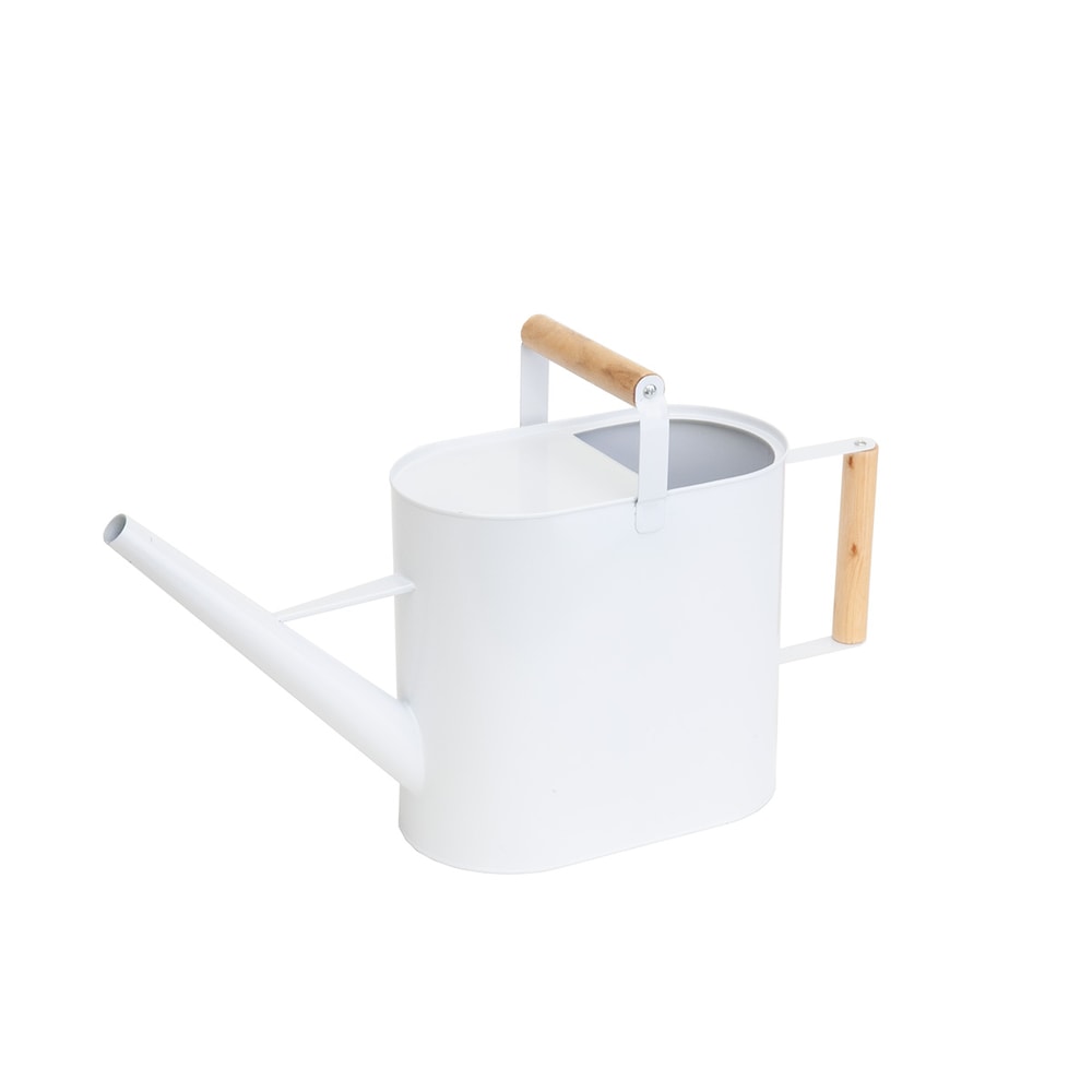 Nordic Habitat Wood Finish Watering Can, White, 2-Gal Z3J6 - product image 1