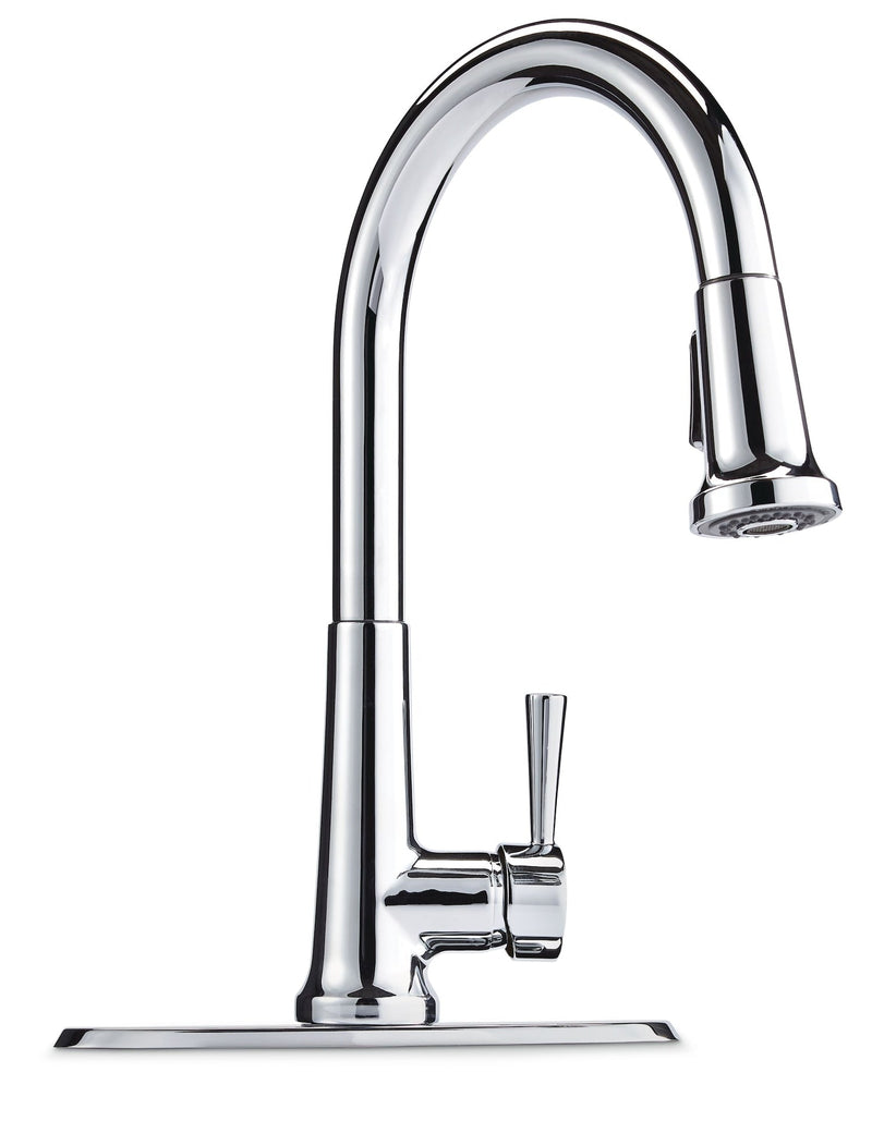 Single-Handle Pull-Down Kitchen Faucet, Chrome U9O7
