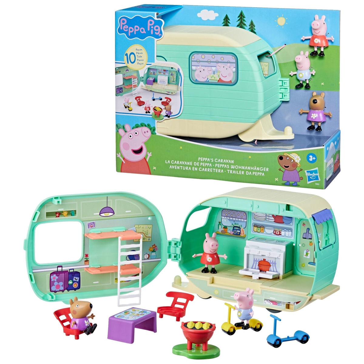 Pig 2-in-1 Caravan/Camper Playset with 3 Figures U8E5 - product image 1