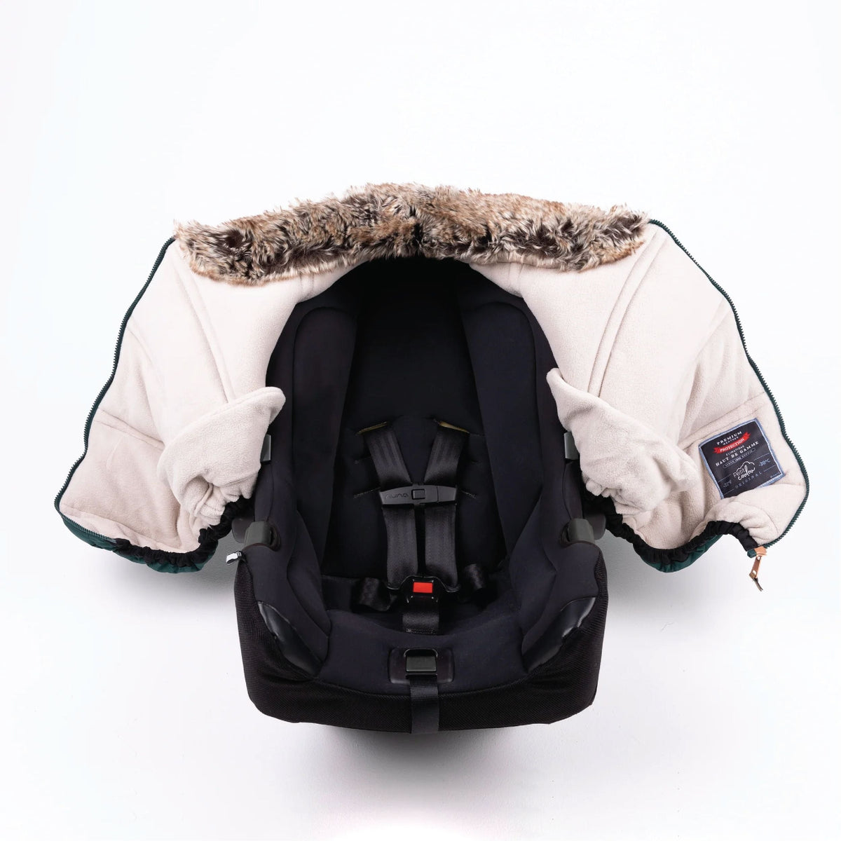 Coulou Winter Baby Car Seat Cover, Sherpa Collection (-30°C to 5°C), Jasper V4R9 - product image 1