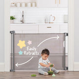 Retractable Baby Safety Gate, 50-in, Grey Q3D5 - product image 1