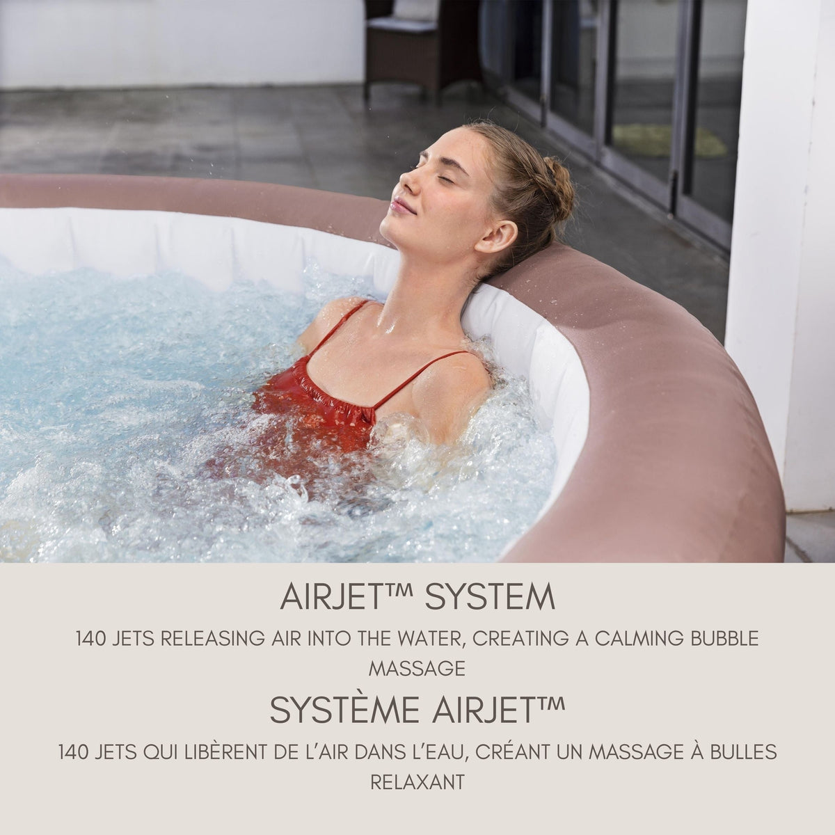 Spa Hawaii Smart AirJet 6-Person Terracotta Round Spa, 77-in x 28-in D4L8 - product image 5
